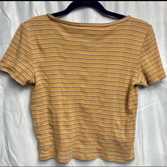 American Eagle Striped Cropped Tee - Picture 6 of 6